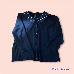 Torrid Retro Chic Polka Dot Peter Pan Collar Sweater 1x